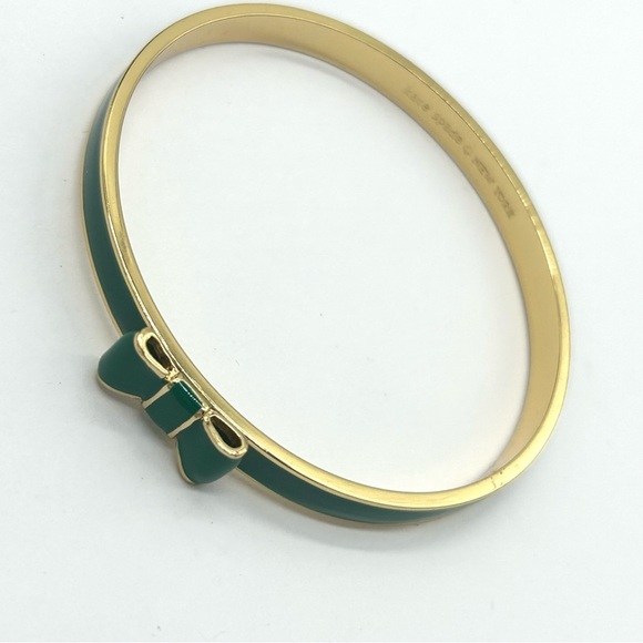Kate Spade Take a Bow Green Bangle Bracelet - Picture 2 of 4